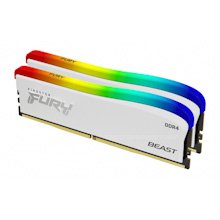 Kingston FURY Beast White/ DDR4/ 16GB/ 3200MHz/ CL16/ 2x8GB/ RGB/ White - obrázek č. 1