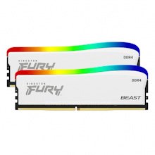Kingston FURY Beast White/ DDR4/ 32GB/ 3200MHz/ CL16/ 2x16GB/ RGB/ White - obrázek produktu