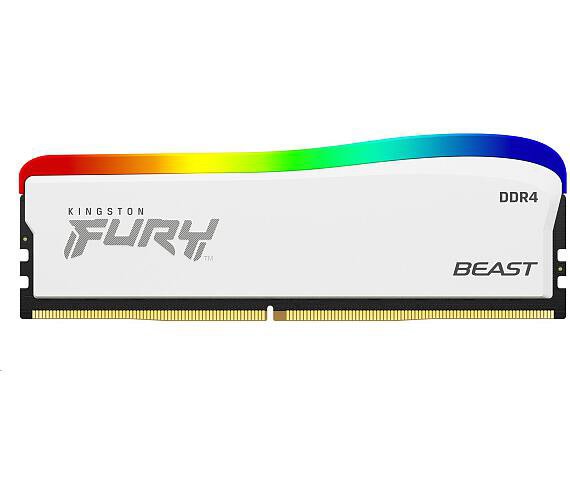 Kingston FURY Beast White/ DDR4/ 16GB/ 3600MHz/ CL17/ 1x16GB/ RGB/ White - obrázek produktu