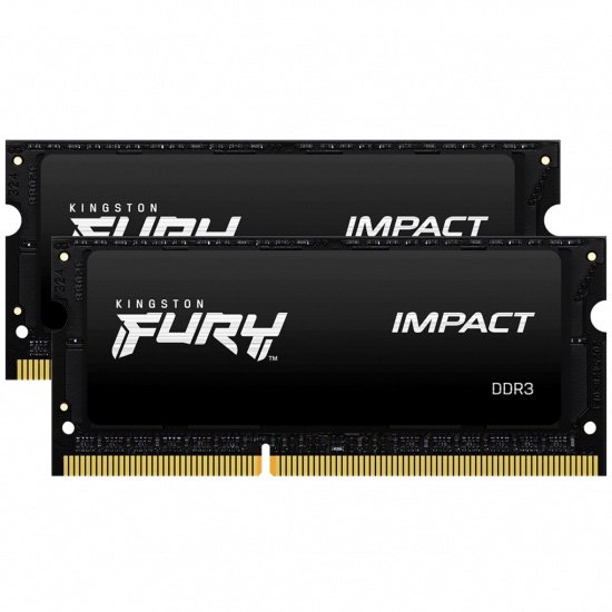 Kingston FURY Impact/ SO-DIMM DDR3L/ 16GB/ 1600MHz/ CL9/ 2x8GB/ Black - obrázek produktu