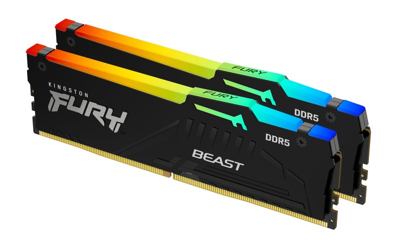 Kingston FURY Beast/ DDR5/ 16GB/ 6000MHz/ CL30/ 2x8GB/ RGB/ Black - obrázek produktu