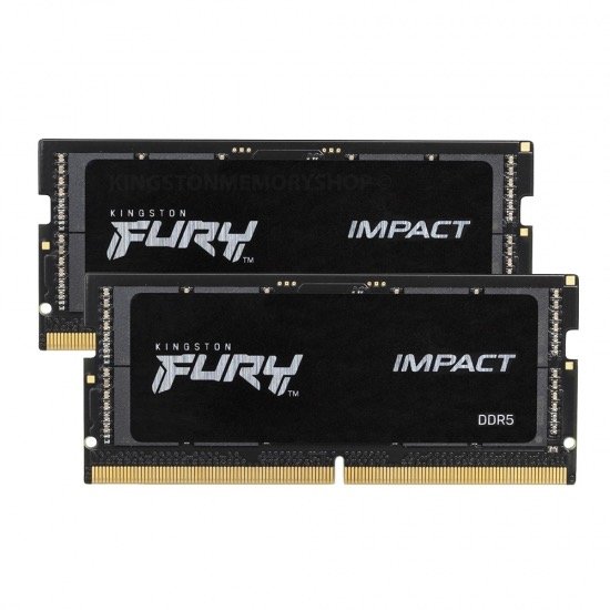 Kingston FURY Impact/ SO-DIMM DDR5/ 32GB/ 6000MHz/ CL38/ 2x16GB/ Black - obrázek produktu