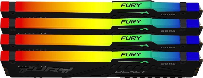 Kingston FURY Beast/ DDR5/ 128GB/ 5600MHz/ CL40/ 4x32GB/ RGB/ Black - obrázek č. 4