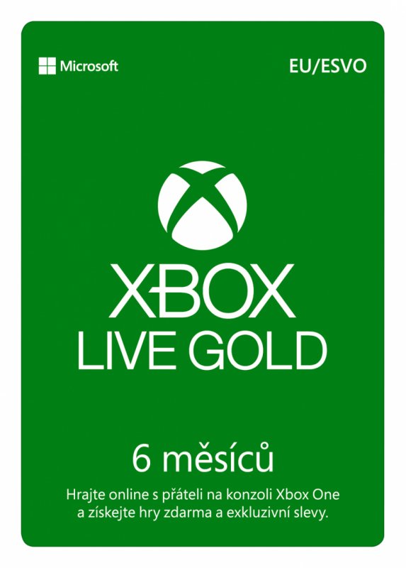 ESD XBOX - Zlaté členství Xbox Live Gold - 6 měsíců (EuroZone) - obrázek produktu