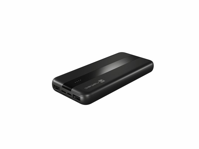 NATEC powerbanka TREVI SLIM 10000 mAh 2X USB-A + 1X USB-C, černá - obrázek produktu