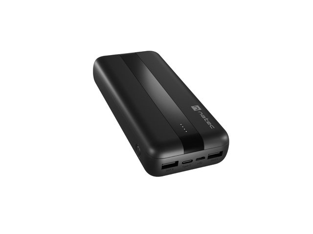 NATEC powerbanka TREVI 20000 mAh 2X USB-A +1X USB-C, černá - obrázek č. 1