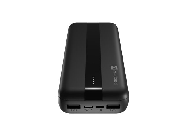 NATEC powerbanka TREVI 20000 mAh 2X USB-A +1X USB-C, černá - obrázek č. 4