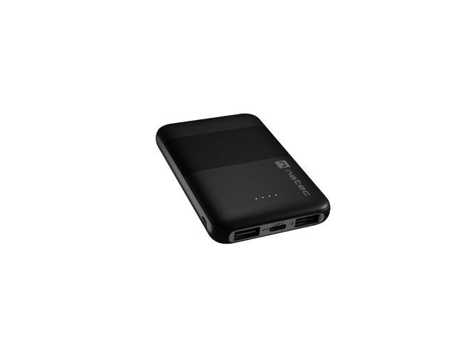 NATEC powerbanka TREVI COMPACT 5000 mA 2X USB-A + 1X USB-C, černá - obrázek č. 1