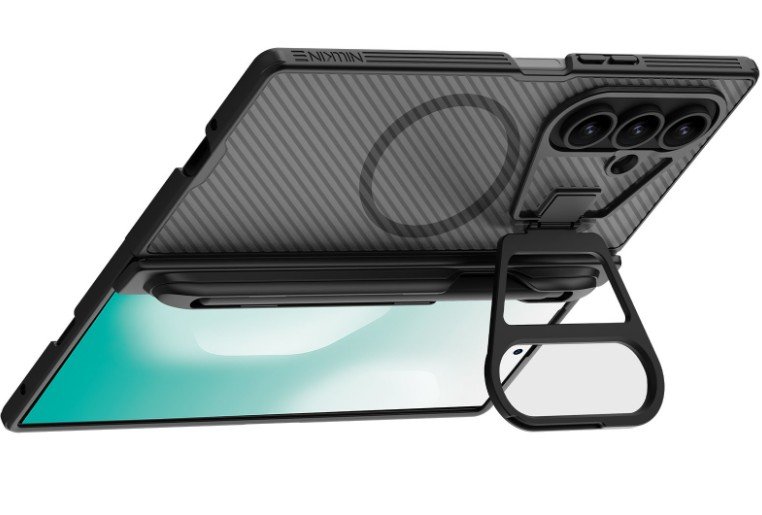 Nillkin CamShield Prop Magnetic Pen Slot Zadní Kryt pro Samsung Galaxy Z Fold 7 Transparent Black - obrázek č. 1