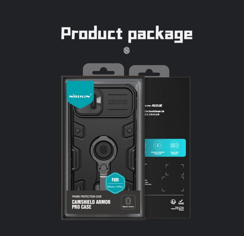 Nillkin CamShield Armor PRO Magnetic Zadní Kryt pro Apple iPhone 14 Plus Black - obrázek č. 6
