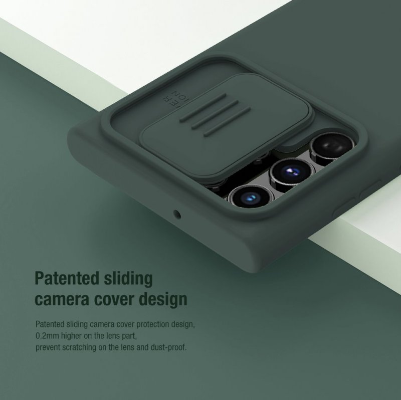 Nillkin CamShield Silky Silikonový Kryt pro Samsung Galaxy S23 Ultra Elegant Black - obrázek č. 1
