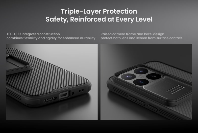 Nillkin CamShield PRO Zadní Kryt pro Xiaomi 17T Pro Transparent Black - obrázek č. 4