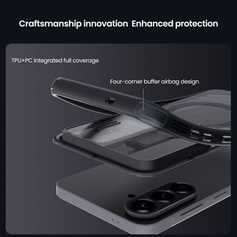 Nillkin CamShield PRO Magnetic Zadní Kryt pro Samsung Galaxy A57 Transparent Black - obrázek č. 5