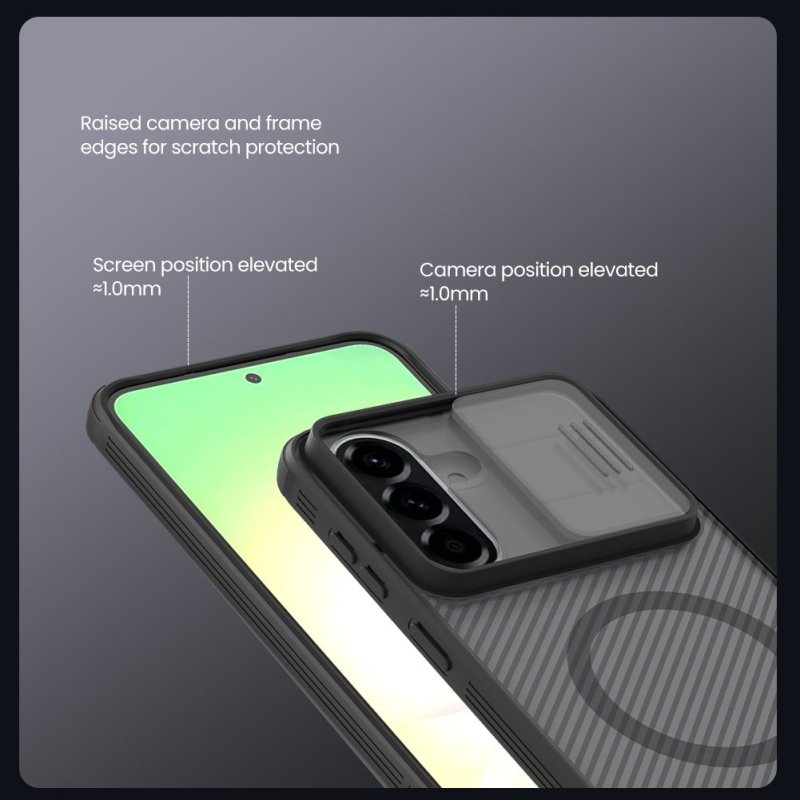 Nillkin CamShield PRO Magnetic Zadní Kryt pro Samsung Galaxy A57 Transparent Black - obrázek č. 4