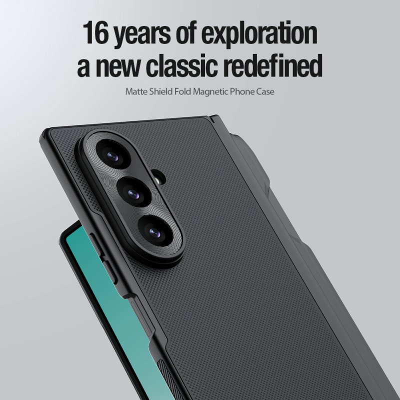 Nillkin Super Frosted FOLD Magnetic Pen Slot Zadní Kryt pro Samsung Galaxy Z Fold 8 Ultra Black - obrázek č. 2