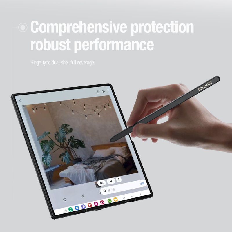 Nillkin Super Frosted FOLD Magnetic Pen Slot Zadní Kryt pro Samsung Galaxy Z Fold 8 Ultra Transparen - obrázek č. 4