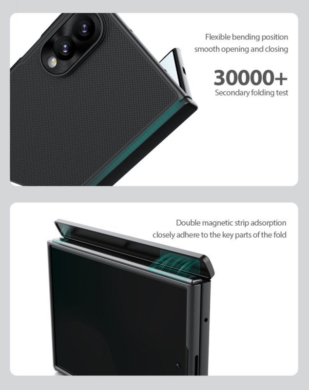 Nillkin Super Frosted FOLD Magnetic Zadní Kryt pro Samsung Galaxy Z Fold 8 Black - obrázek č. 6