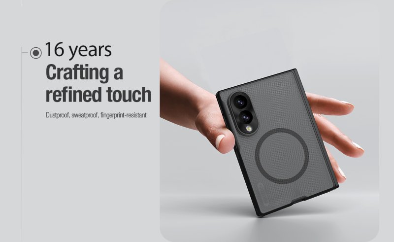 Nillkin Super Frosted FOLD Magnetic Zadní Kryt pro Samsung Galaxy Z Fold 8 Transparent Black - obrázek č. 4