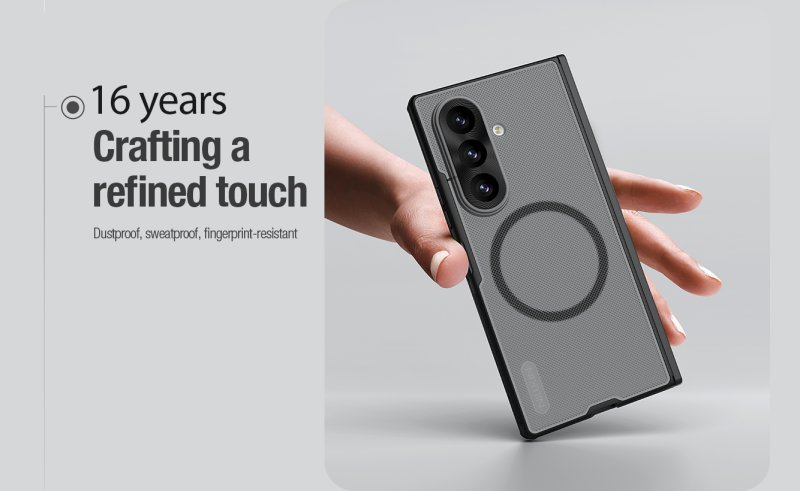 Nillkin Super Frosted FOLD Magnetic Zadní Kryt pro Samsung Galaxy Z Fold 8 Ultra Black - obrázek č. 2