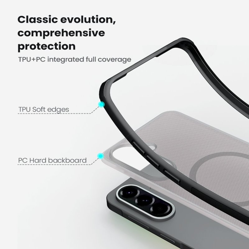 Nillkin Super Frosted PRO Magnetic Zadní Kryt pro Samsung Galaxy A57 Transparent Black - obrázek č. 3