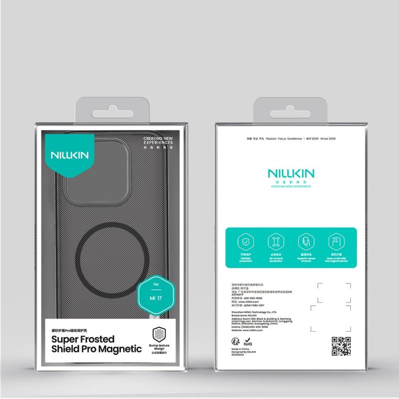 Nillkin Super Frosted PRO Magnetic Zadní Kryt pro Xiaomi 17 Transparent Black - obrázek č. 1