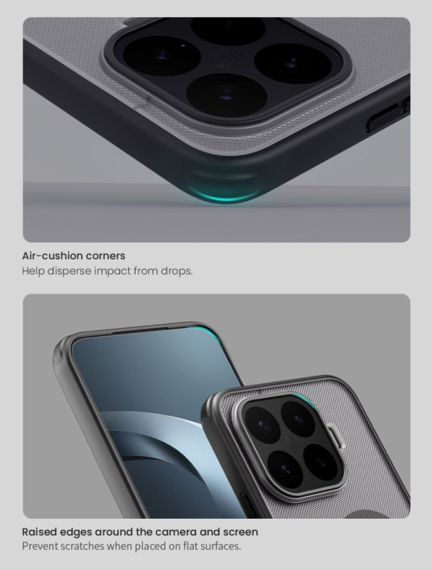 Nillkin Super Frosted PRO Magnetic Zadní Kryt pro Xiaomi 17T Pro Transparent Black - obrázek č. 3