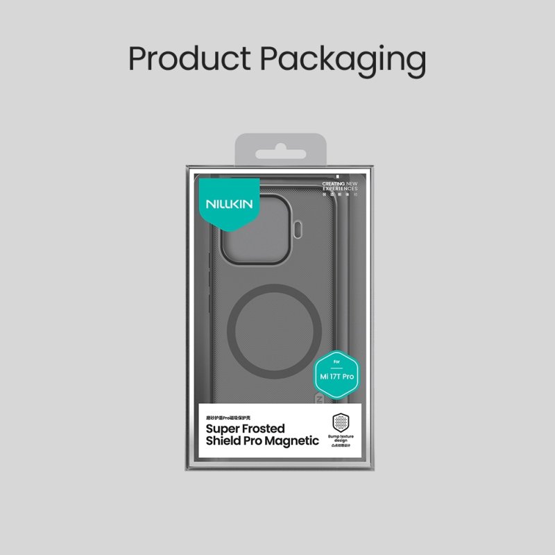 Nillkin Super Frosted PRO Magnetic Zadní Kryt pro Xiaomi 17T Pro Transparent Black - obrázek č. 1