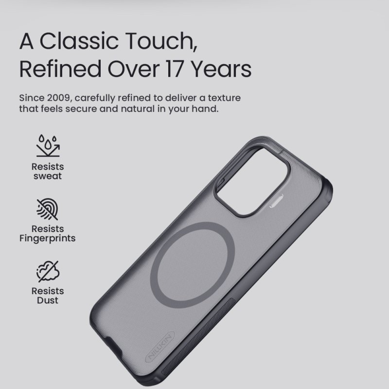 Nillkin Super Frosted PRO Magnetic Zadní Kryt pro Xiaomi 17T Transparent Black - obrázek produktu