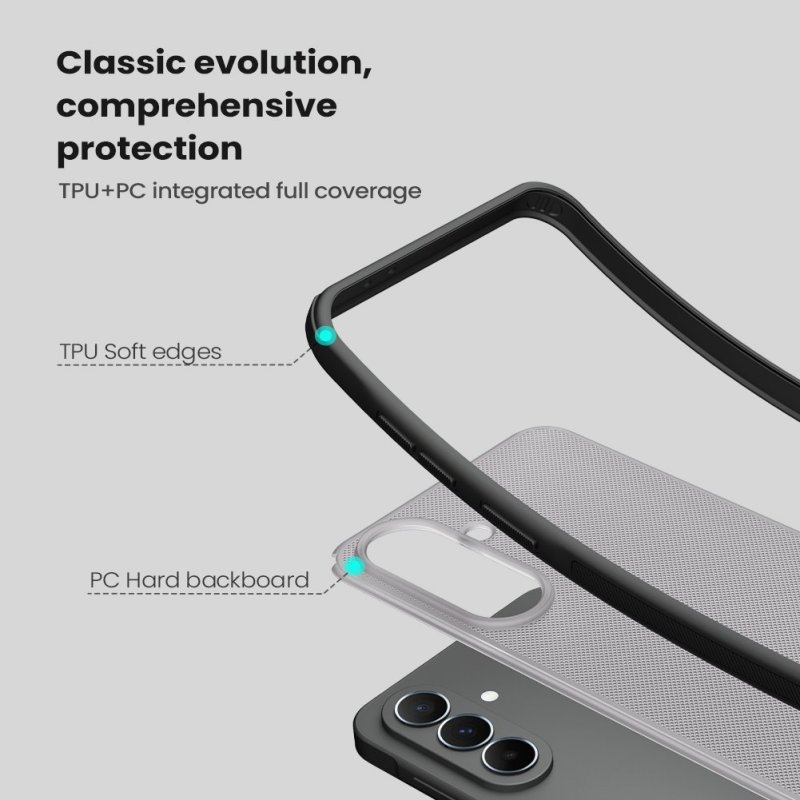 Nillkin Super Frosted PRO Zadní Kryt pro Samsung Galaxy A37 Transparent Black - obrázek č. 3