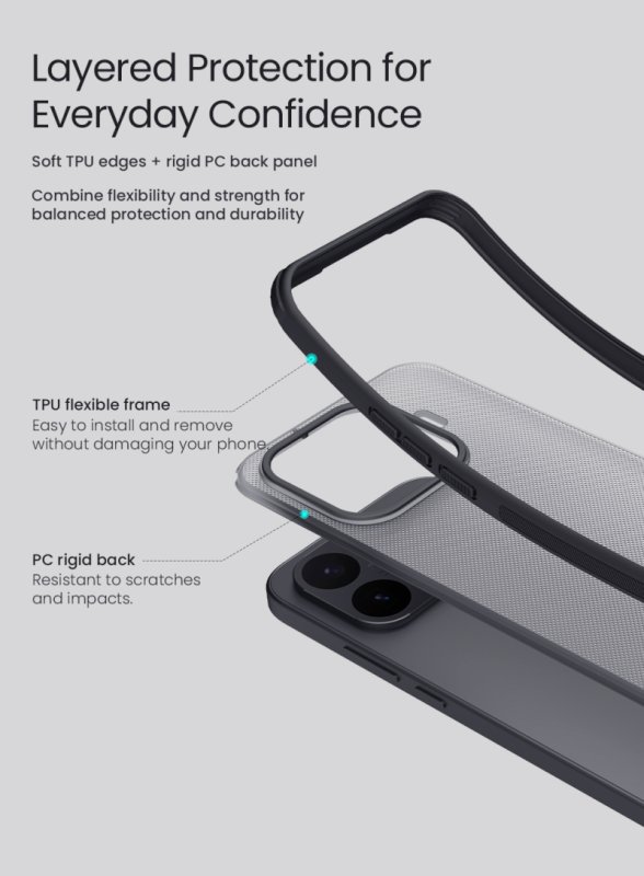 Nillkin Super Frosted PRO Zadní Kryt pro Xiaomi 17T Transparent Black - obrázek č. 4