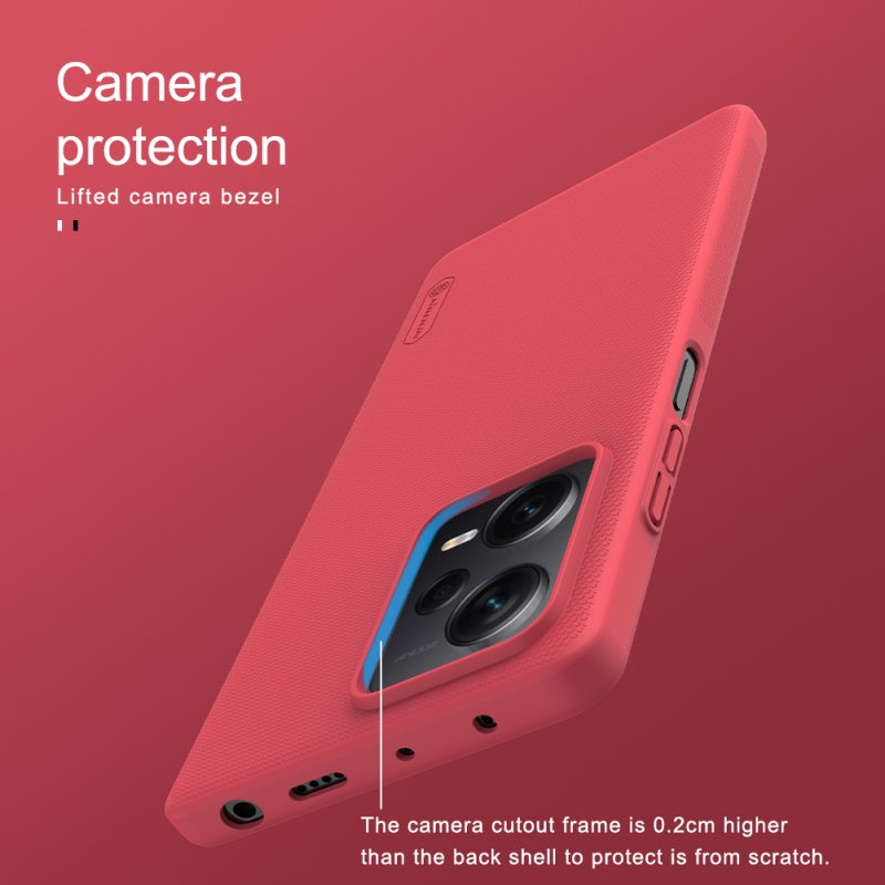 Nillkin Super Frosted Zadní Kryt pro Xiaomi Redmi Note 12 Pro+ 5G Bright Red - obrázek č. 5