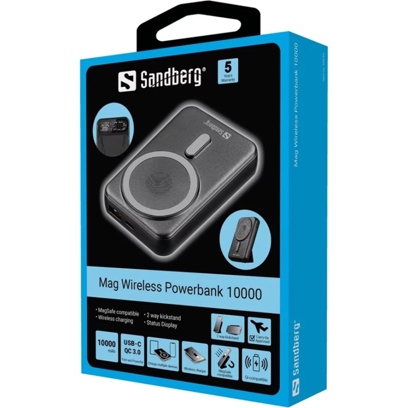 Sandberg Magnet Wireless Powerbank 10000 - obrázek č. 5