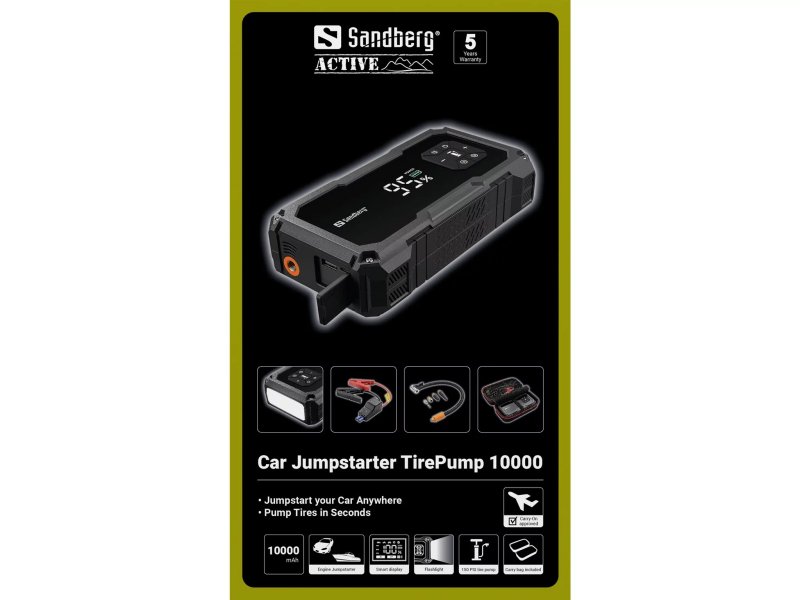 Sandberg Car Jumpstarter TirePump 10000 - obrázek č. 4