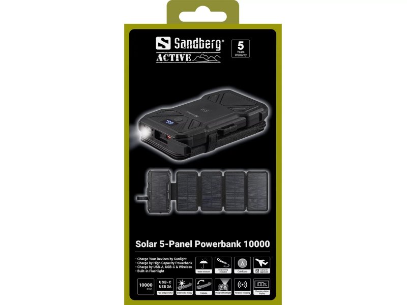 Sandberg Solar 5-Panel Powerbank 10000 - obrázek č. 6