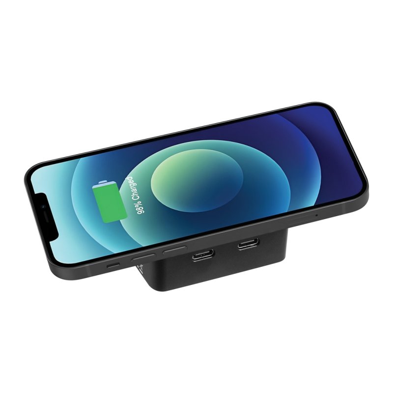 Sandberg 3in1 Magnet Powerbank 5000 mAh, magnetická powerbanka s bezdrátovým nabíjením, černá - obrázek č. 4