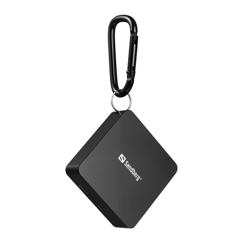 Sandberg 3in1 Magnet Powerbank 5000 mAh, magnetická powerbanka s bezdrátovým nabíjením, černá - obrázek č. 2