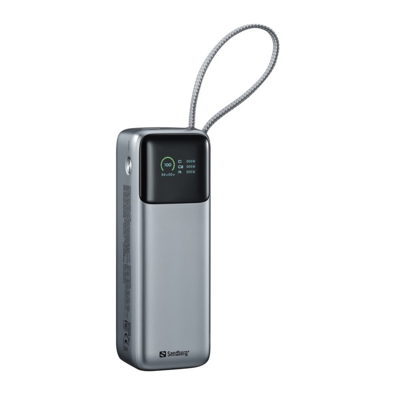 Sandberg All-in1 Powerbank 27000 mAh PD 240W, powerbanka s USB-C kabelem, černá - obrázek č. 3