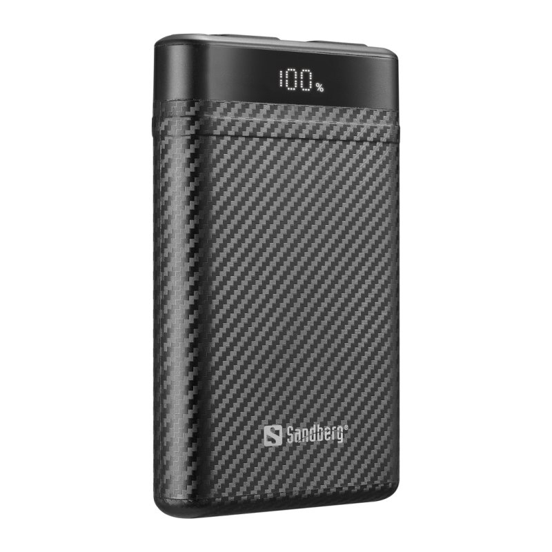 Sandberg Survivor Nano Powerbank 10000 mAh, outdoorová powerbanka s USB-C PD, černá - obrázek č. 2