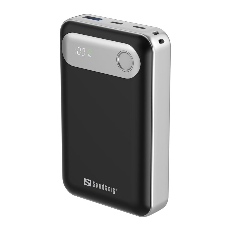 Sandberg Travel Powerbank 20000 mAh PD35W, kompaktní powerbanka s USB-C PD, černá - obrázek č. 1