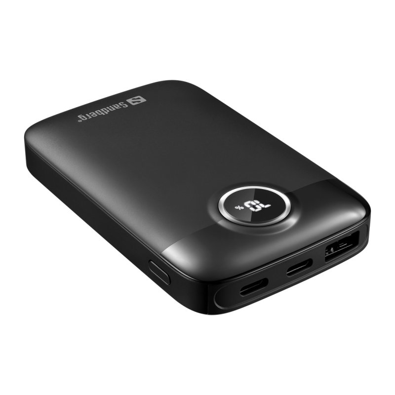 Sandberg SemiSolidState Powerbank 5000 mAh PD20W, kompaktní powerbanka, černá - obrázek č. 1
