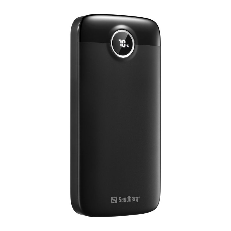 Sandberg SemiSolidState Powerbank 10000 mAh PD20W, kompaktní powerbanka, černá - obrázek č. 1