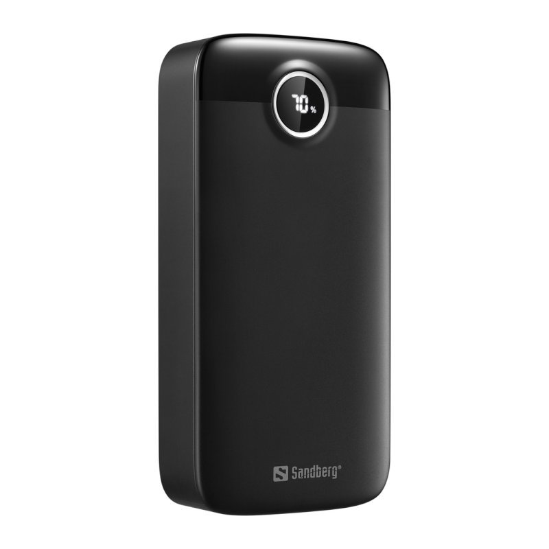 Sandberg SemiSolidState Powerbank 20000 mAh PD20W, kompaktní powerbanka, černá - obrázek č. 1