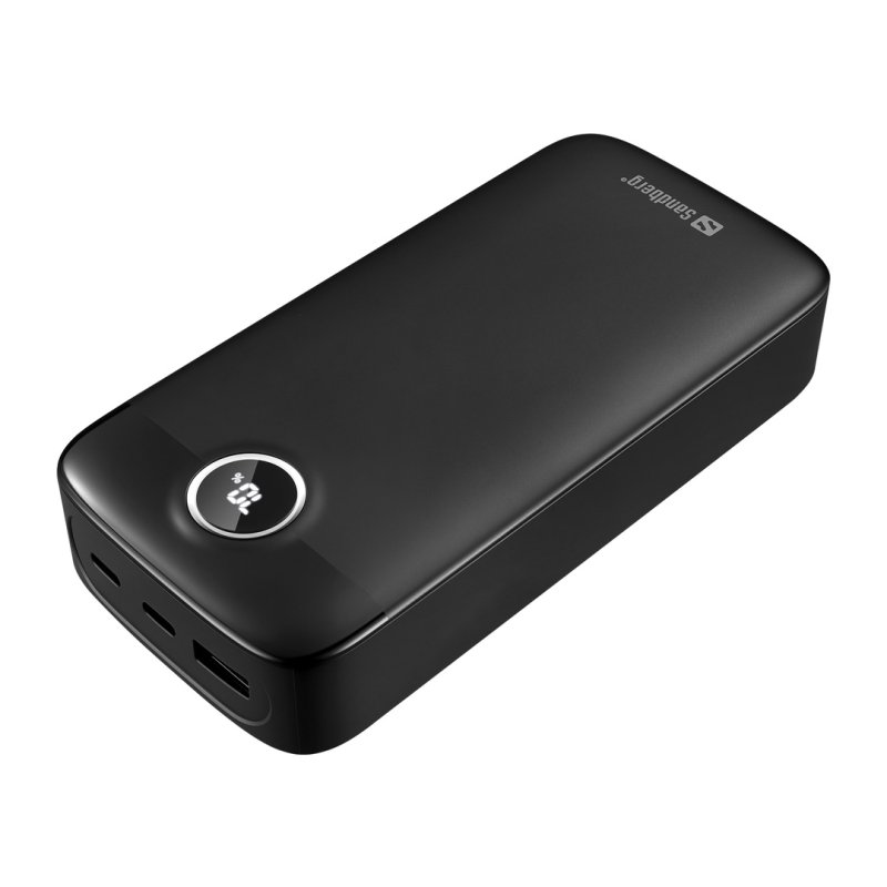 Sandberg SemiSolidState Powerbank 20000 mAh PD20W, kompaktní powerbanka, černá - obrázek produktu