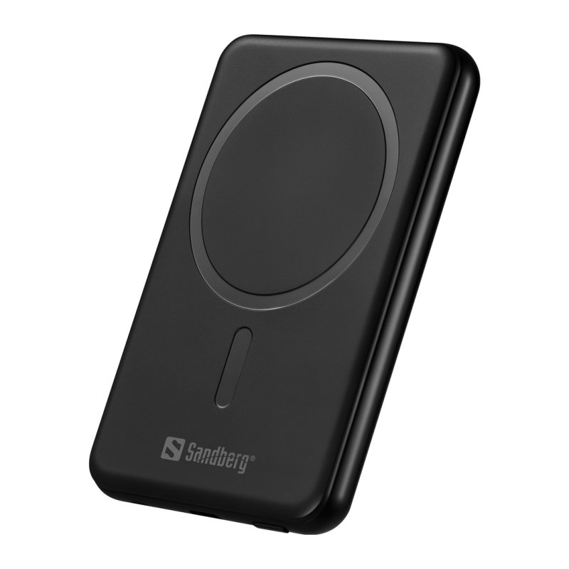 Sandberg SemiSolidState Magnet Powerbank 5000 mAh PD20W, magnetická powerbanka, černá - obrázek č. 2