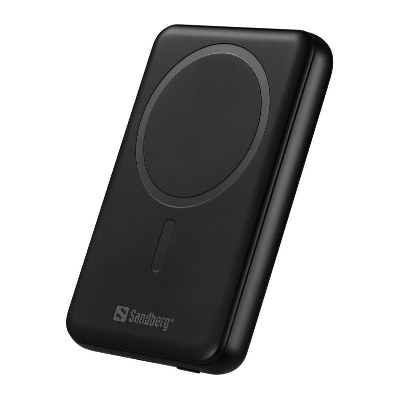 Sandberg SemiSolidState Magnet Powerbank 10000 mAh PD20W, magnetická powerbanka, černá - obrázek č. 2