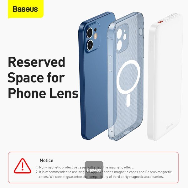 Baseus bezdrátová power banka 10000mAh 20W bílá - obrázek č. 9