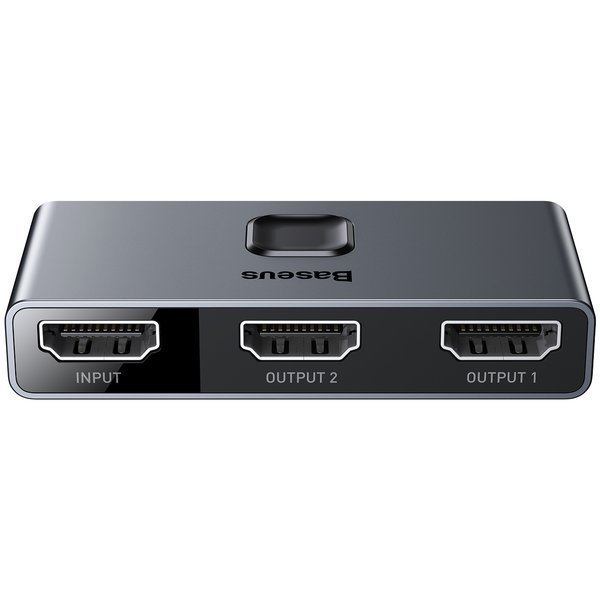 Baseus HDMI rozbočovač Matrix HDMI Splitter 2v1 / 1v2 šedý - obrázek č. 2