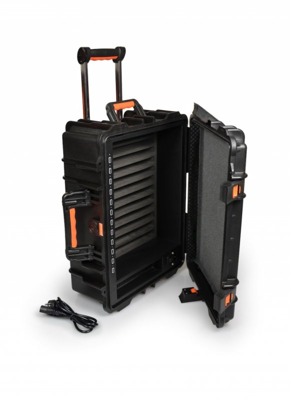 PORT CONNECT Rolling charging cabinet, nabíjecí přepravní kufr na kolečkách pro 12 zařízení, černý - obrázek produktu