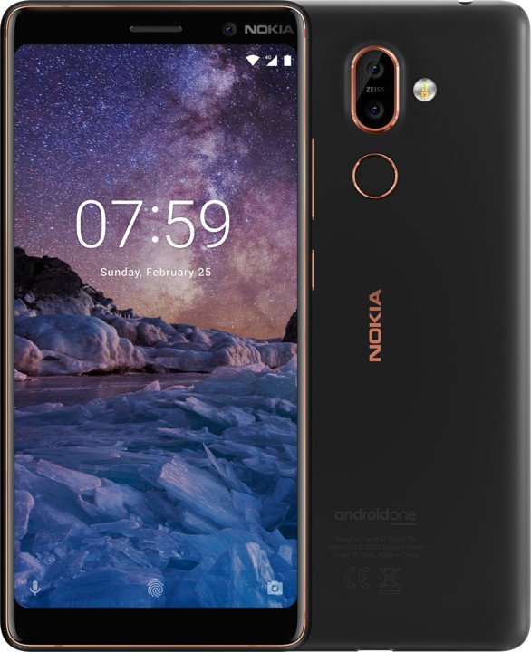 Nokia 7+ Single SIM Black/ Copper - obrázek produktu
