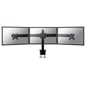 NewStar Flat Screen držák na 3 PC monitory 10-27", 8 kg, VESA 75x75 nebo 100x100 mm, černý - obrázek produktu